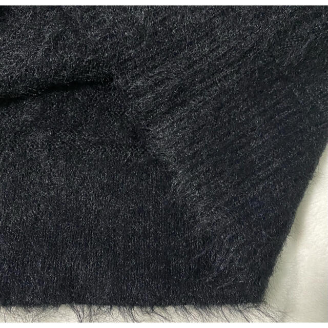 Delyle NOIR(デイライルノアール)のシャギーニット　セーター　長袖　カットデザイン　無地　F 黒　ブラック レディースのトップス(ニット/セーター)の商品写真