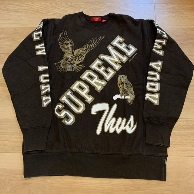 supreme 04aw crewneck sweat XL ブラウンメンズ