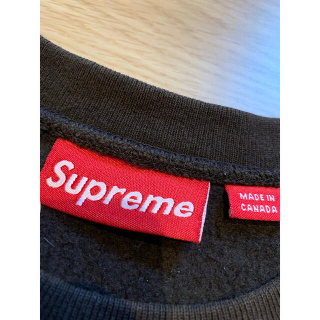 supreme 04aw crewneck sweat XL ブラウンメンズ