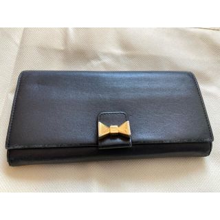 クロエ(Chloe)のクロエ 長財布 リボン 黒 ブラック ラムレザー レディース 多収納(財布)