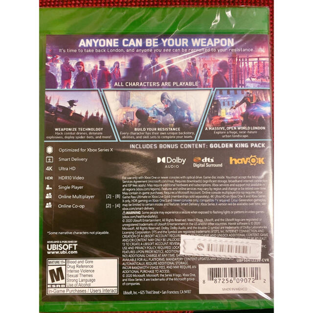 Xbox(エックスボックス)の(新品)X BOX/Watchdogs Legion エンタメ/ホビーのゲームソフト/ゲーム機本体(家庭用ゲームソフト)の商品写真