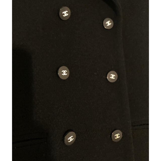 CHANEL(シャネル)のシャネル　ウールコート  ジャケット　ココマーク　別売りフォックスファー付き レディースのジャケット/アウター(ロングコート)の商品写真