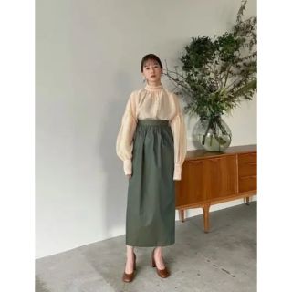 アメリヴィンテージ(Ameri VINTAGE)のCLANE WAIST PUFF SKIRT スカート カーキ(ロングスカート)