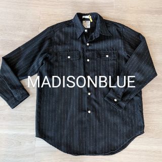 マディソンブルー(MADISONBLUE)のBoh様 マディソンブルー ハンプトン ウールシャツ 黒(シャツ/ブラウス(長袖/七分))