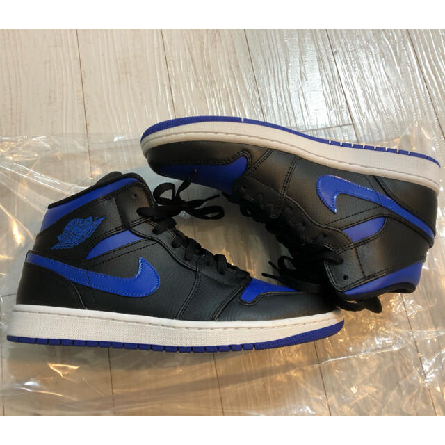 NIKE エアジョーダン1 MID BLACK/BLUE 2