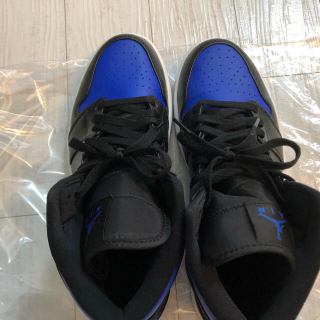 NIKE エアジョーダン1 MID BLACK/BLUE 4