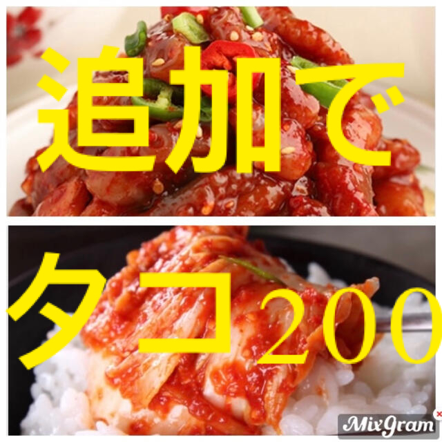 韓国　白菜キムチ&タコチャンジャ 食品/飲料/酒の加工食品(漬物)の商品写真