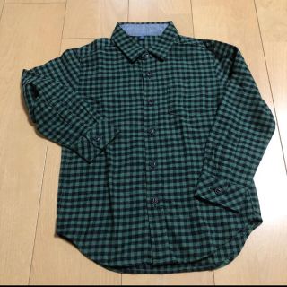 ユニクロ(UNIQLO)のUNIQLO キッズ　チェックシャツ ネルシャツ　サイズ110 新品(ブラウス)