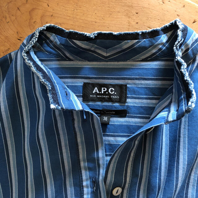 A.P.C(アーペーセー)のA.P.C. アーペーセー　ワンピース　シャツワンピース  ストライプ レディースのワンピース(ひざ丈ワンピース)の商品写真