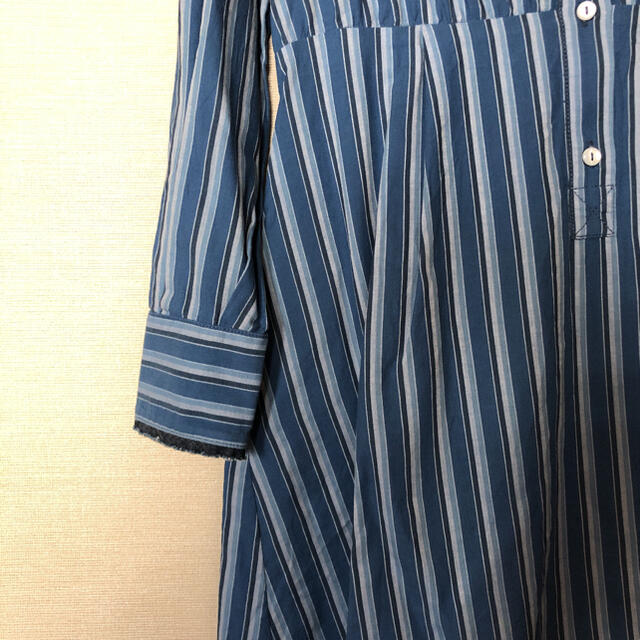 A.P.C(アーペーセー)のA.P.C. アーペーセー　ワンピース　シャツワンピース  ストライプ レディースのワンピース(ひざ丈ワンピース)の商品写真