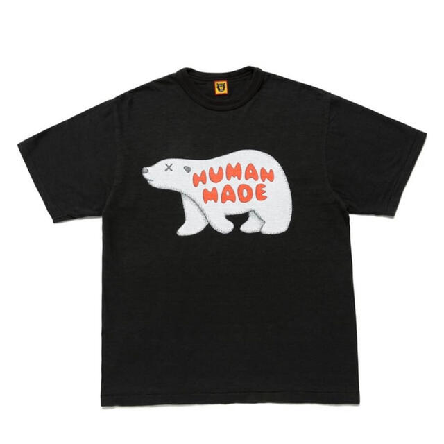 HUMAN MADE カウズ Tシャツ T-SHIRT KAWS #7 黒 L