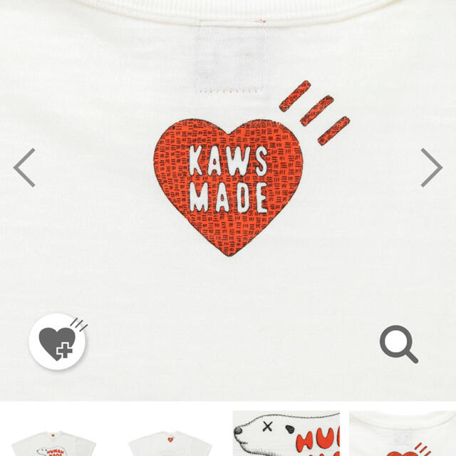 Humanmade x kaws tシャツ　L