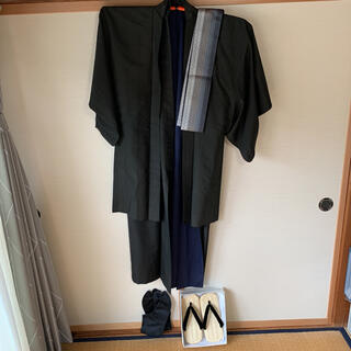 専用　着物セット　男物　長襦袢、足袋、草履、帯、羽織2枚付き　帯2本付き(着物)