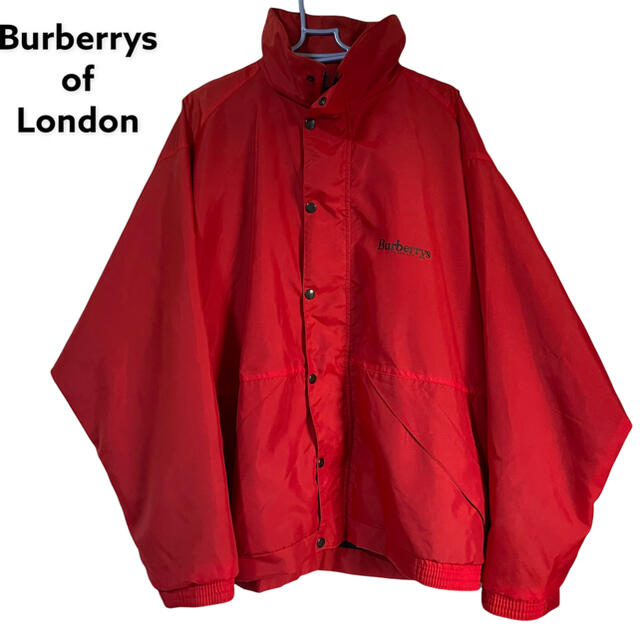 BURBERRY(バーバリー)の美品 激レア Burberrys of London ナイロンジャケット レッド メンズのジャケット/アウター(ナイロンジャケット)の商品写真