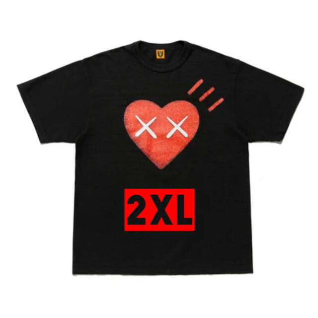 A BATHING APE(アベイシングエイプ)のHUMAN MADE × KAWS ハート Tee 2XL メンズのトップス(Tシャツ/カットソー(半袖/袖なし))の商品写真