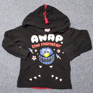 アナップキッズ(ANAP Kids)の★ANAP＊フード付きパーカー＊ブラック＊100㎝(Tシャツ/カットソー)