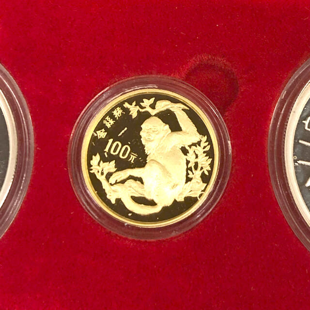 中国人民銀行・金貨・銀貨・貨幣セット・1988年 100元プルーフ金貨/10