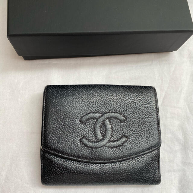 CHANEL シャネル財布　キャビアスキン　BLACK