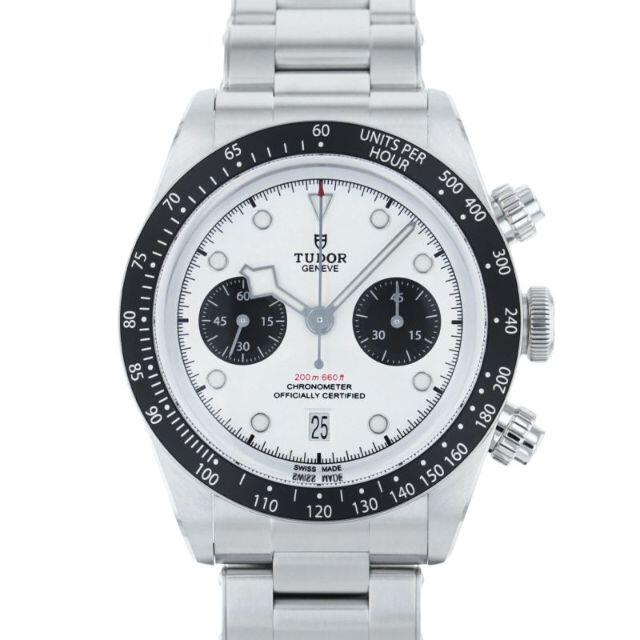 腕時計(アナログ)チューダー2021新作ブラックベイクロノ白文字盤