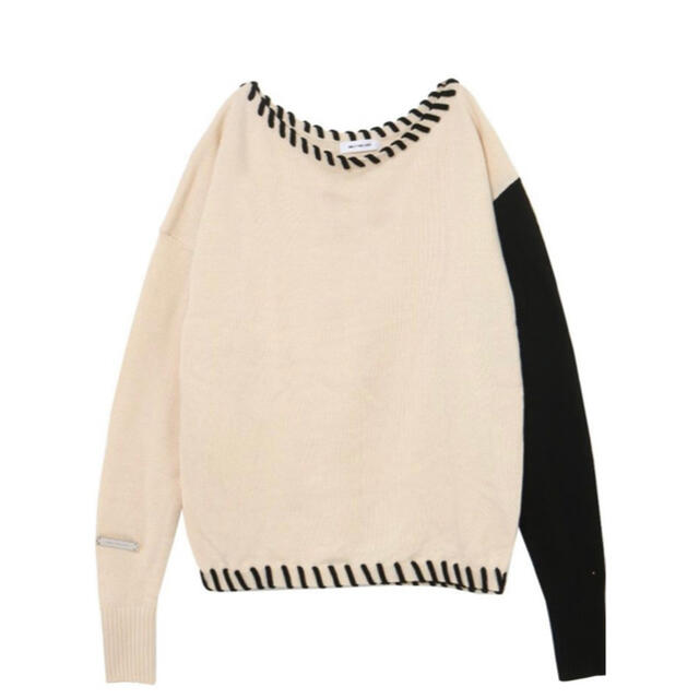 melt the lady  contrast stitch knit