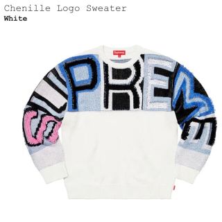 シュプリーム(Supreme)のSupreme Chenille Logo Sweater white L(ニット/セーター)