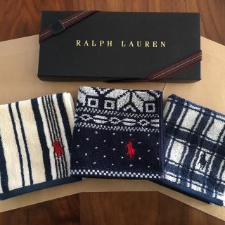 ラルフローレン(Ralph Lauren)の3枚⭐︎タオルハンカチ⭐︎ラルフローレン 新品 ギフト(ハンカチ/ポケットチーフ)