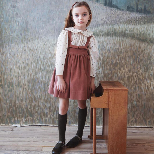 Soor Ploom Enola Pinafore - Henna  2Y キッズ/ベビー/マタニティのキッズ服女の子用(90cm~)(スカート)の商品写真