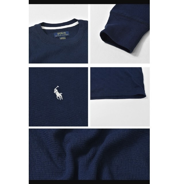 POLO RALPH LAUREN(ポロラルフローレン)のラルフローレン ネイビー M 長袖 Tシャツ コットン Ralph Lauren メンズのトップス(Tシャツ/カットソー(七分/長袖))の商品写真