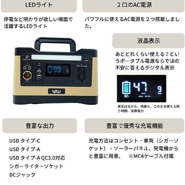 キャリライク 150,000mA/540Whサンドベージュ　キャンプ　バッテリー