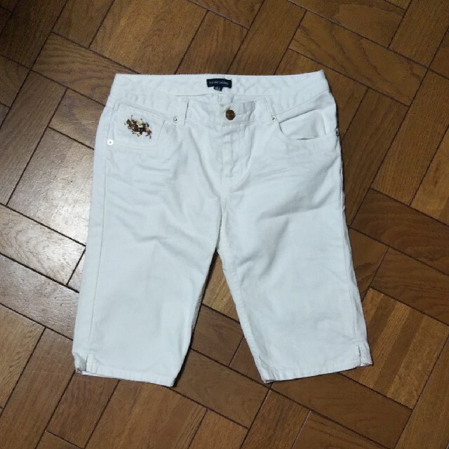 Ralph Lauren(ラルフローレン)のラルフローレン160cm 白 デニム 短パン ハーフパンツ ローライズ キッズ/ベビー/マタニティのキッズ服女の子用(90cm~)(パンツ/スパッツ)の商品写真