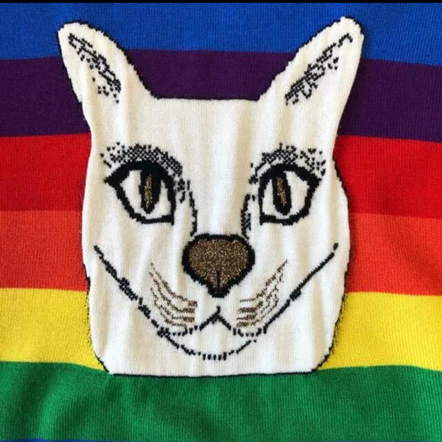 正規品100%新品 LOEWE - ロエベ LOEWE キャットフェイス ウール ニット ボーダー レディース ねこの通販 by コットンタイム|ロエベならラクマ お得即納