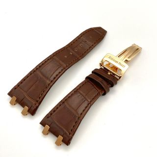 オーデマピゲ(AUDEMARS PIGUET)の【美品】 オーデマピゲ K18 PG 純正バックル レザーストラップセット(その他)