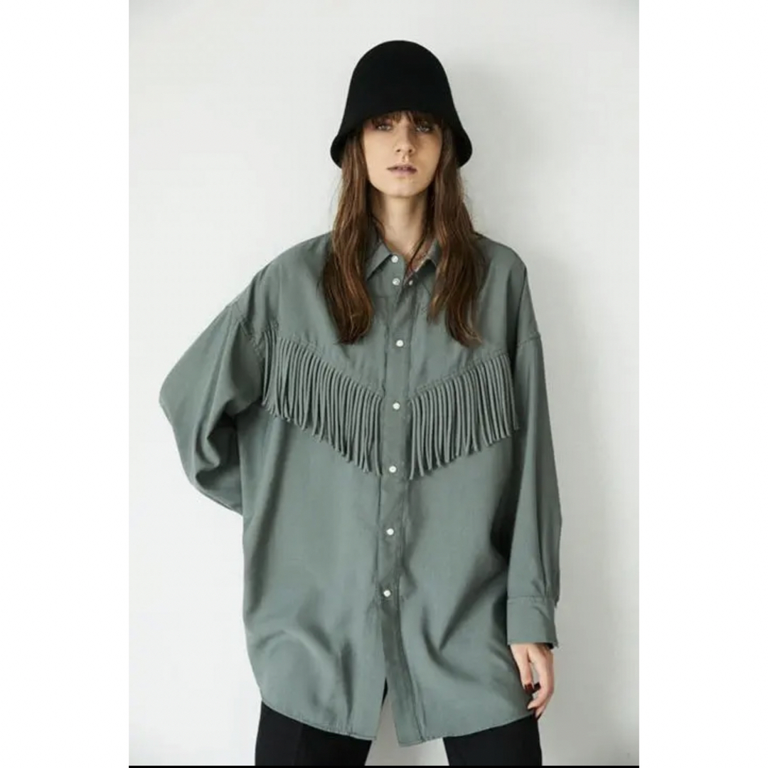 MOUSSY FRINGE OVER シャツ　フリンジシャツ | フリマアプリ ラクマ