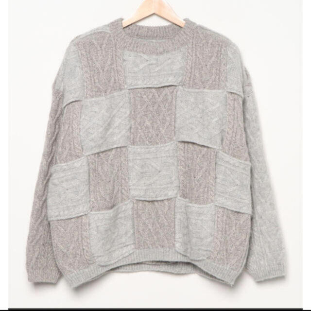 yoke cable crossing knit メンズのトップス(ニット/セーター)の商品写真