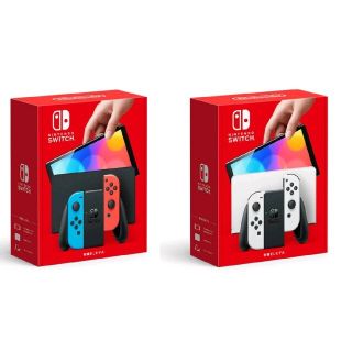 明日到着Switch Nintendo有機EL ネオンとホワイト新品未使用未開封(家庭用ゲーム機本体)