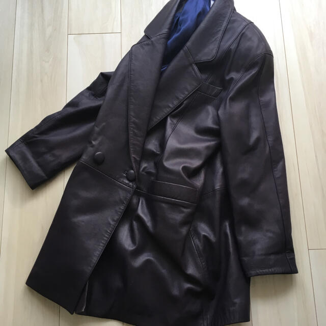 Italy製フィレンツェ GILDA VERA PELLEレザーコート L LLの通販 by も