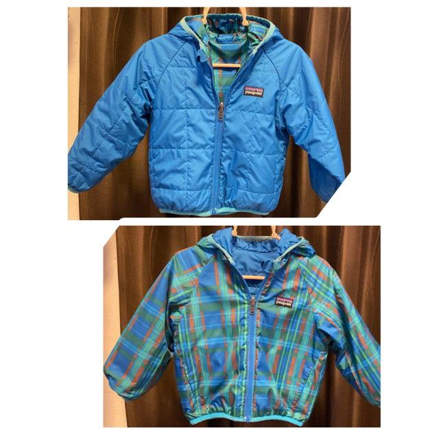 patagonia(パタゴニア)のpatagonia パタゴニア リバーシブル ダウン 80 90 18M キッズ/ベビー/マタニティのベビー服(~85cm)(ジャケット/コート)の商品写真