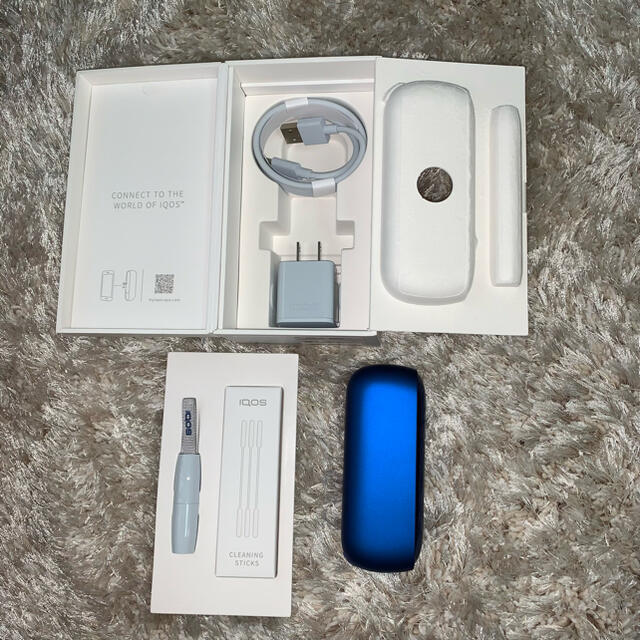 IQOS(アイコス)のiQOS DUO アイコス デュオ ブルー 美品 メンズのファッション小物(タバコグッズ)の商品写真