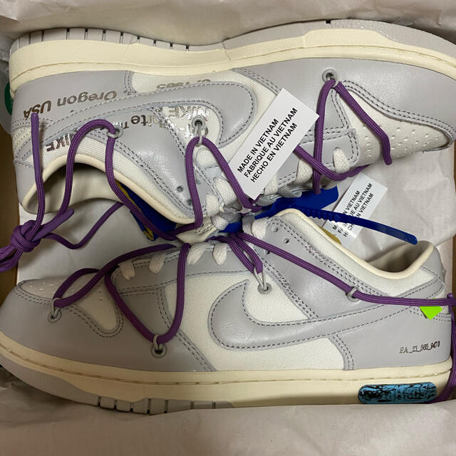 ファッションの nike off-white dunk lot48 28.0cm スニーカー