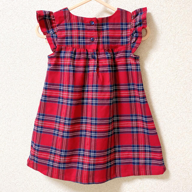 H&M(エイチアンドエム)のH&M タータンチェックワンピース 70.80サイズ キッズ/ベビー/マタニティのベビー服(~85cm)(ワンピース)の商品写真