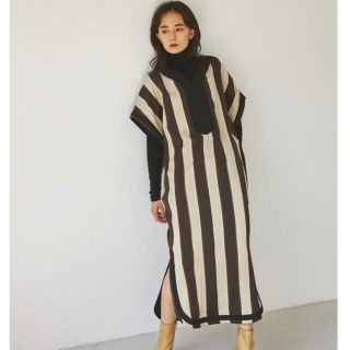 トゥデイフル(TODAYFUL)の秋冬TODAYFUL 新作　Stripe Caftan Dress(ロングワンピース/マキシワンピース)