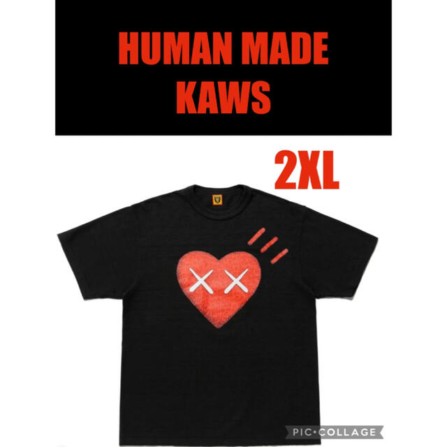 kaws × humanmade t-shirt 2XL BLACK