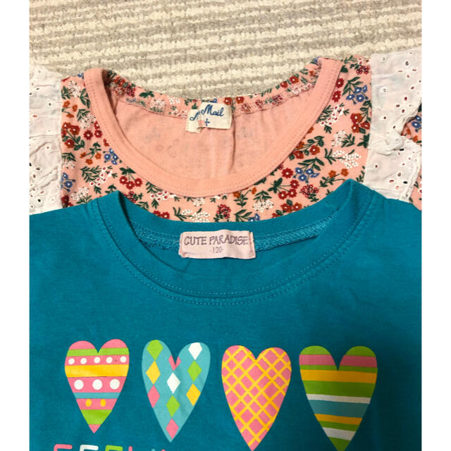 120 女の子　長そで　Tシャツ キッズ/ベビー/マタニティのキッズ服女の子用(90cm~)(Tシャツ/カットソー)の商品写真