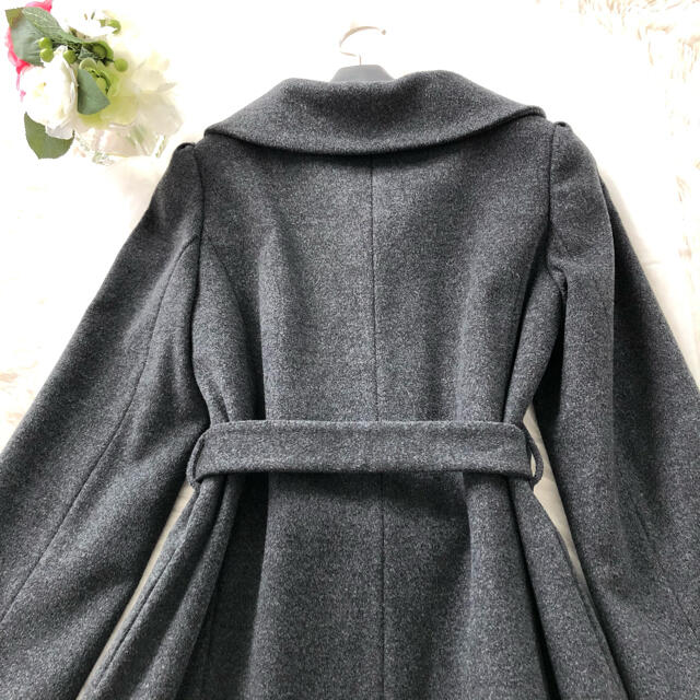 TO BE CHIC(トゥービーシック)の新品同様‼️【トゥービーシック】ウールカシミヤコート　レッキスラビットファー レディースのジャケット/アウター(ロングコート)の商品写真