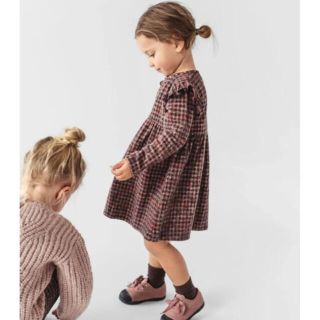 ザラキッズ(ZARA KIDS)のZARA Baby チェックワンピース 12-18m(ワンピース)