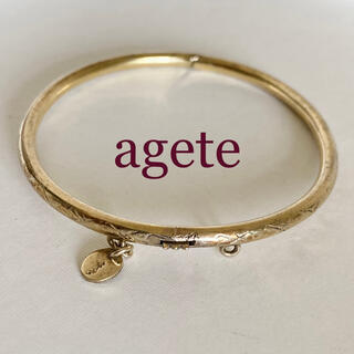 アガット(agete)のアガット agete ゴールド色 バングル ブレスレット　シルバー925(ブレスレット/バングル)