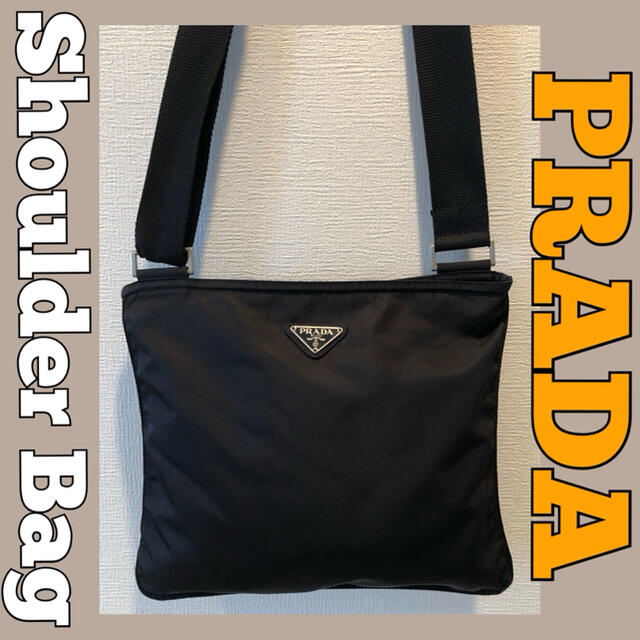 ■美品■プラダ/ショルダーバッグ/サコッシュ/PRADA/黒/ブラック美品