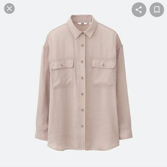 UNIQLO(ユニクロ)のyu様専用【美品】ユニクロ ドレープウォッシュワークシャツ レディースのトップス(シャツ/ブラウス(長袖/七分))の商品写真