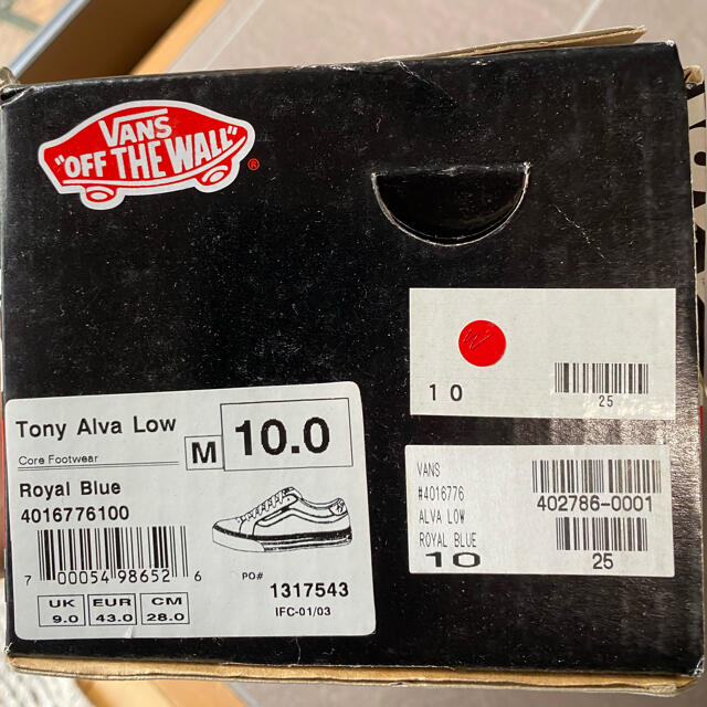 VANS(ヴァンズ)のvans  Tony Alva  Low 90'sデッドモデル新品未使用 メンズの靴/シューズ(スニーカー)の商品写真