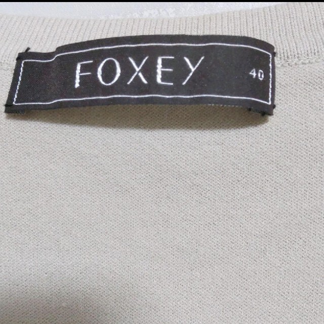 FOXEY - FOXEY(フォクシー)40 ニットカーディガン レース 七分袖